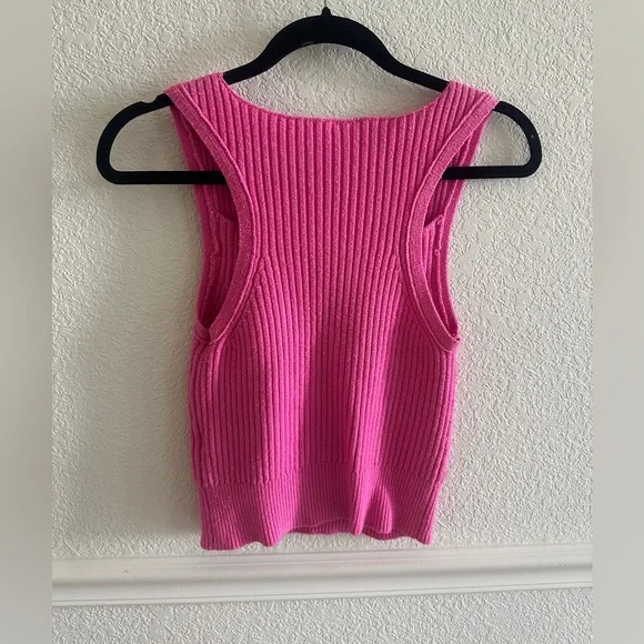 Free People Pink Sweater Tank Size Small - Picture 3 of 6
